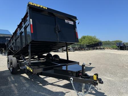 New 2027 Griffin 7 x 14 GT714 DUMP 14K WITH 3' HIGH SIDES Dump Trailer