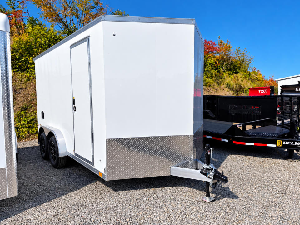 New NEW 2027 ATC 7.5 x 14 (2') V Nose "STo400" All Aluminum Cargo Trailer w/ Ramp