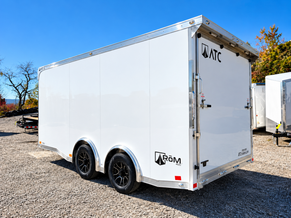 New NEW 2027 ATC 8.5 x 16 ROM400 Enclosed ALUMINUM Car Hauler