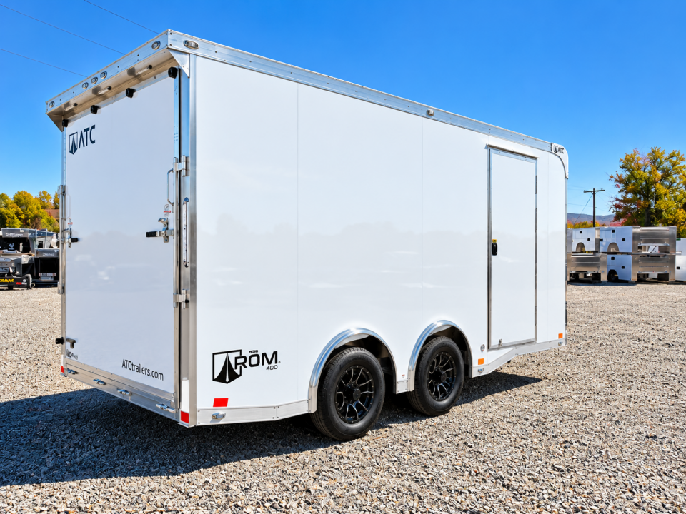 New NEW 2027 ATC 8.5 x 16 ROM400 Enclosed ALUMINUM Car Hauler