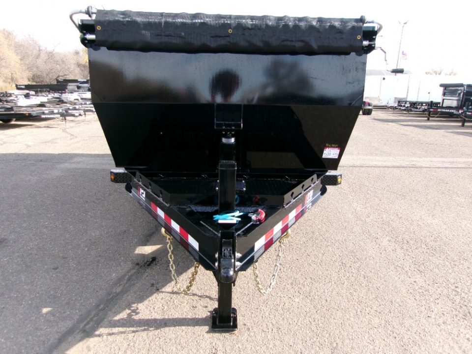 New 2027 PJ Trailers DT1 83"X16'  LOW PRO TELESCOPIC Dump Trailer