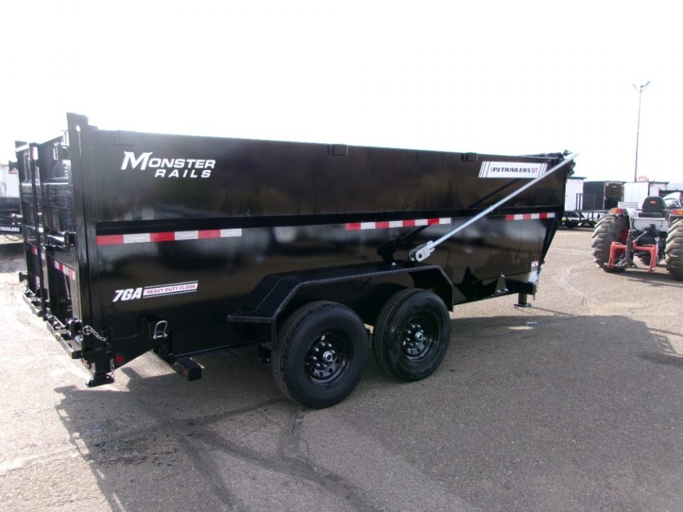 New 2027 PJ Trailers DT1 83"X16'  LOW PRO TELESCOPIC Dump Trailer
