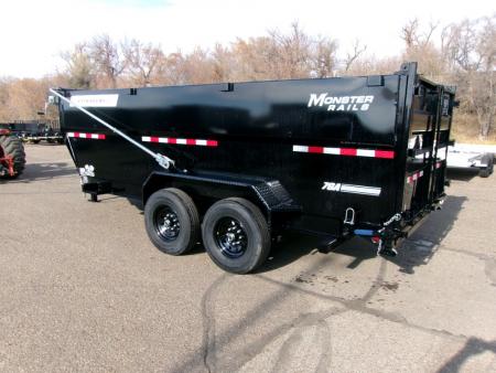 New 2027 PJ Trailers DT1 83"X16'  LOW PRO TELESCOPIC Dump Trailer