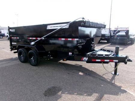 New 2027 PJ Trailers DT1 83"X16'  LOW PRO TELESCOPIC Dump Trailer