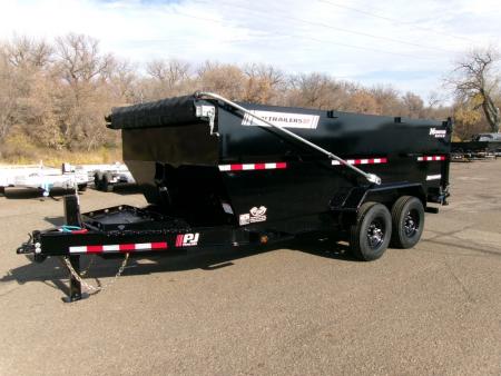 New 2027 PJ Trailers DT1 83 X16'  LOW PRO TELESCOPIC Dump Trailer