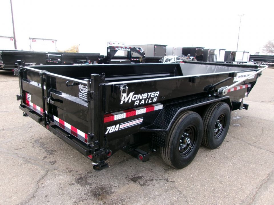 New 2027 PJ Trailers DT1 83"X16'  LOW PRO TELESCOPIC Dump Trailer
