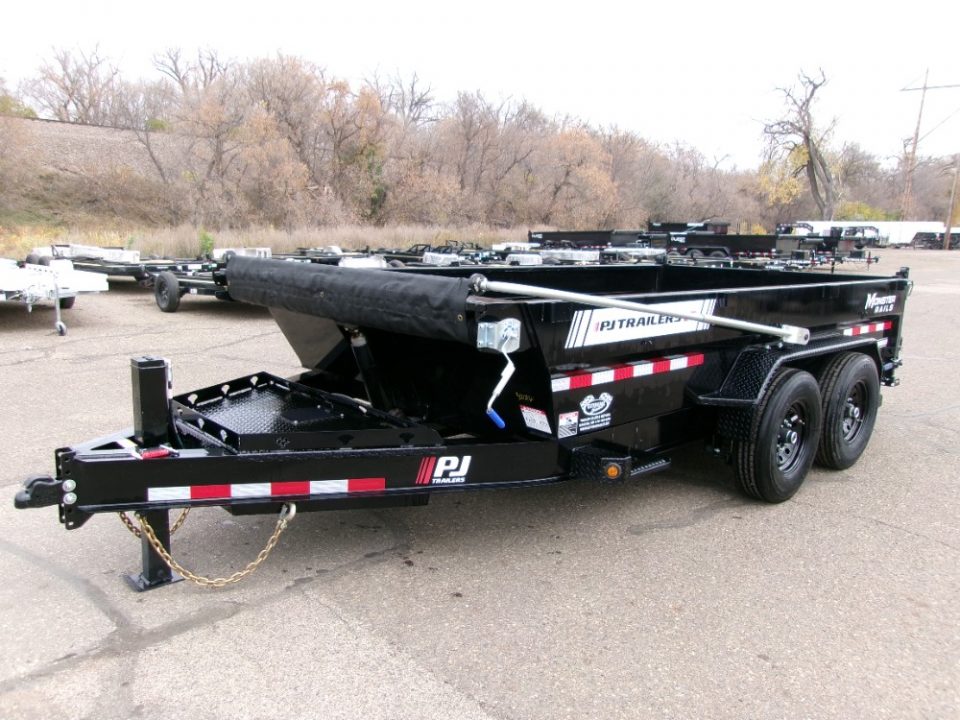 New 2027 PJ Trailers DT1 83"X16'  LOW PRO TELESCOPIC Dump Trailer