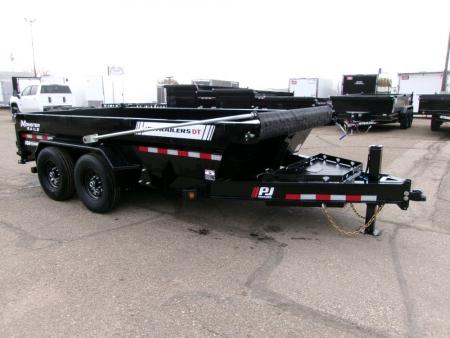 New 2027 PJ Trailers DT1 83"X16'  LOW PRO TELESCOPIC Dump Trailer