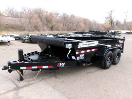 New 2027 PJ Trailers DT1 83 X16'  LOW PRO TELESCOPIC Dump Trailer