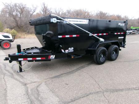 New 2027 PJ Trailers DT1 83 X14'  LOW PRO TELESCOPIC Dump Trailer