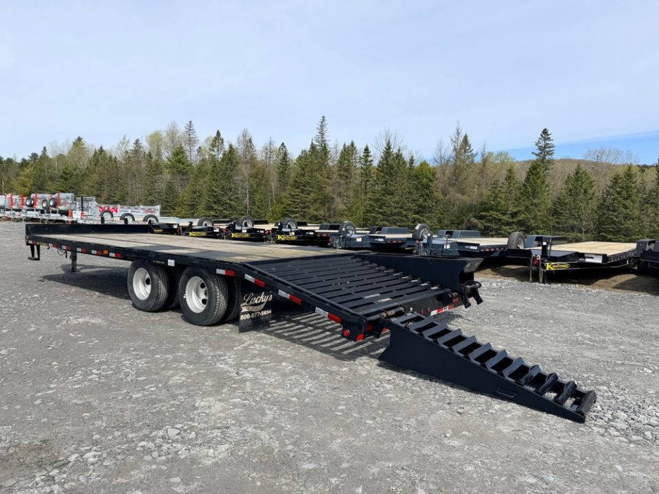 Used 2014 Big Tex Trailers 8.5' x 20' + 5' - 23,900lb GVWR Deckover Dual Tandem Equipment Trailer