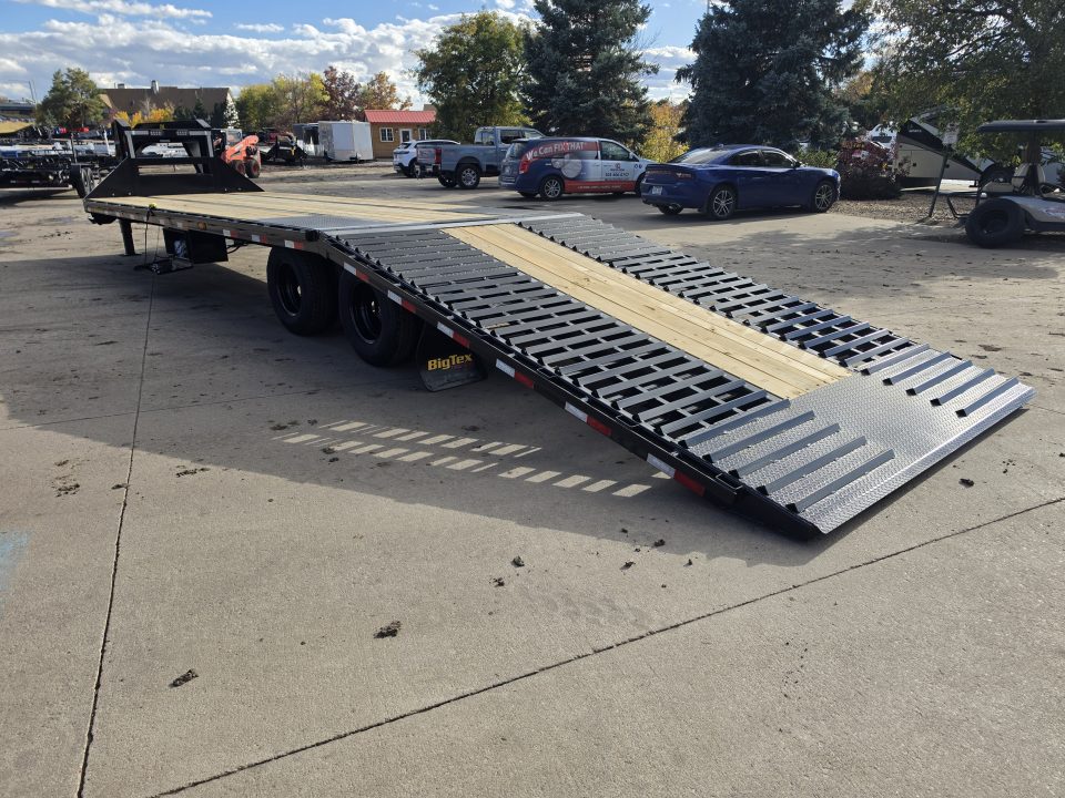 New 2027 Big Tex 22GH-35D12A Hydraulic Dove Tail Flatbed Trailer