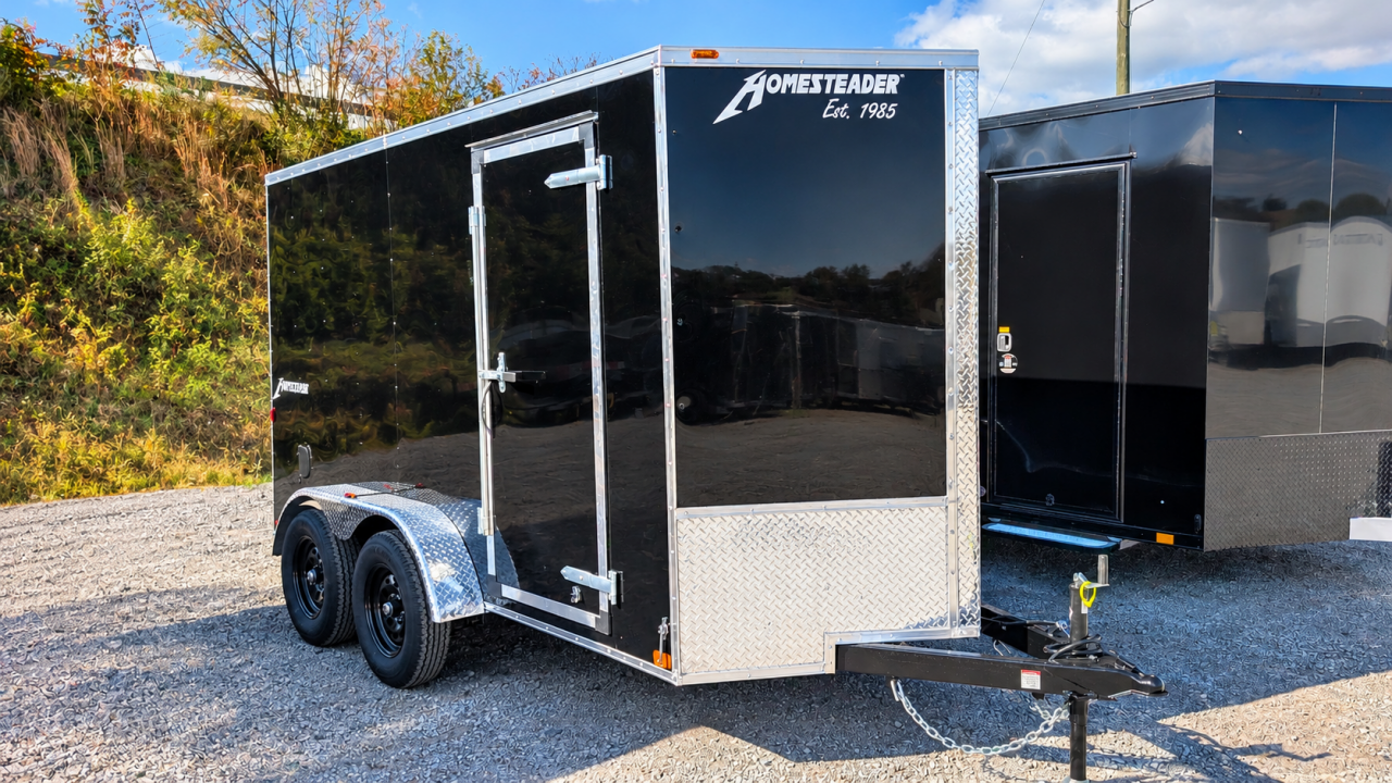 New 2027 Homesteader 6x12 Tandem Intrepid V-Nose Cargo Trailer w/ Ramp
