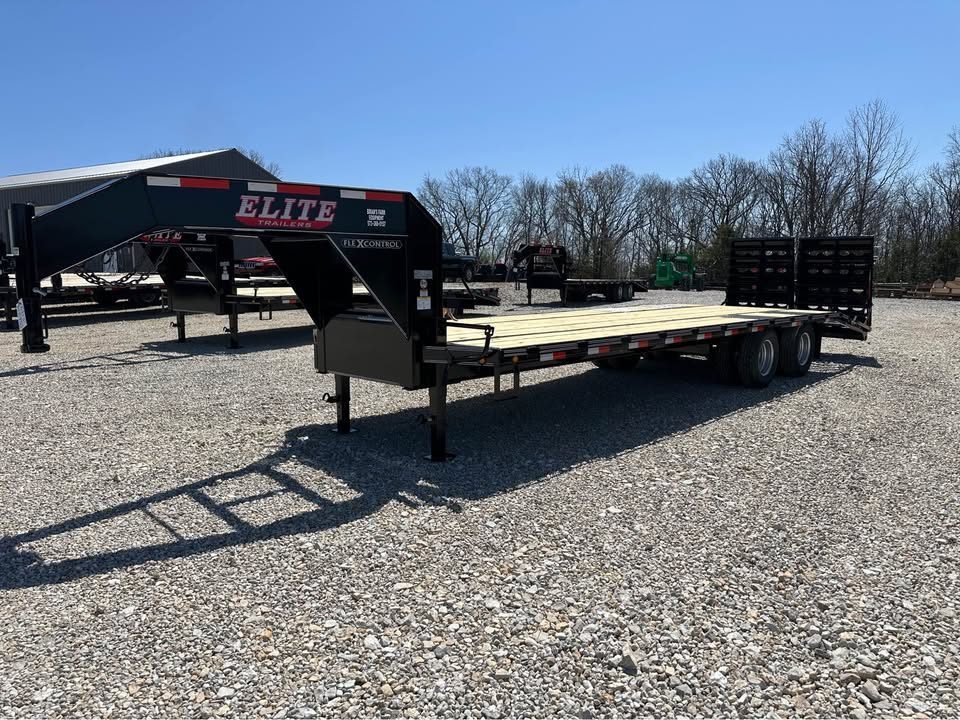 New 2027 Elite Trailers Elite 20+5" dual tandem gooseneck Flatbed Trailer