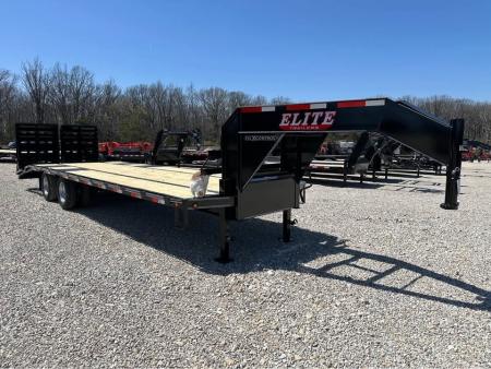 New 2027 Elite Trailers Elite 20+5" dual tandem gooseneck Flatbed Trailer