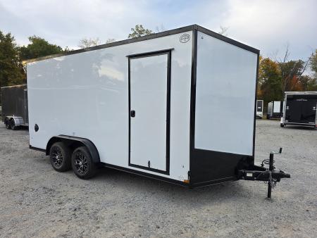 New 2027 US Cargo 7.5X16 7' TALL 080 POLYCOR BLACKOUT SCREWLESS ALUMINUM WHEELS SXS UTV GOLF CART ATV Cargo / Enclosed Trailer
