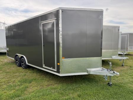 New 2027 E-Z Hauler EZEC8.5X20CH XLT PRO Car Hauler, .080 POLY SIDES, TORSION AXLES, TRANSLUCENT ROOF, REAR CANOPY, 7 FOOT 1 INCH INTERIOR HEIGHT, FREE ALUMINUM WHEEL UPGRADE