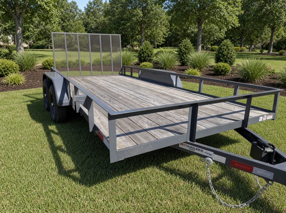 Used 2026 Triple Crown Trailers 7x16 Tandem Axle Utility Trailer – Gray, 7,000 lb Capacity Utility Trailer