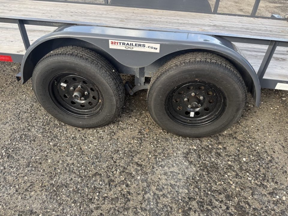 Used 2026 Triple Crown Trailers 7x16 Tandem Axle Utility Trailer – Gray, 7,000 lb Capacity Utility Trailer