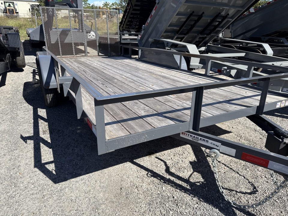 Used 2026 Triple Crown Trailers 7x16 Tandem Axle Utility Trailer – Gray, 7,000 lb Capacity Utility Trailer