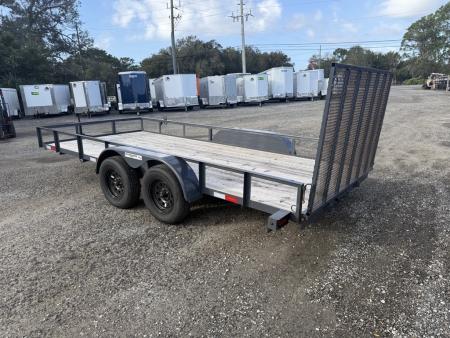 Used 2026 Triple Crown Trailers 7x16 Tandem Axle Utility Trailer – Gray, 7,000 lb Capacity Utility Trailer