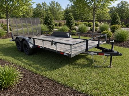 Used 2026 Triple Crown Trailers 7x16 Tandem Axle Utility Trailer – Gray, 7,000 lb Capacity Utility Trailer