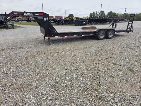 Used 2015 Lamar 83X24 TANDEM 14K GOOSENECK EQUIPMENT HAULER W/STANDUP RAMPS & 17.5"/16PLY