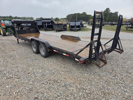 Used 2015 Lamar 83X24 TANDEM 14K GOOSENECK EQUIPMENT HAULER W/STANDUP RAMPS & 17.5"/16PLY