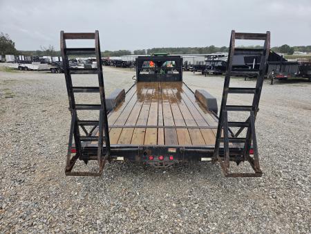 Used 2015 Lamar 83X24 TANDEM 14K GOOSENECK EQUIPMENT HAULER W/STANDUP RAMPS & 17.5"/16PLY