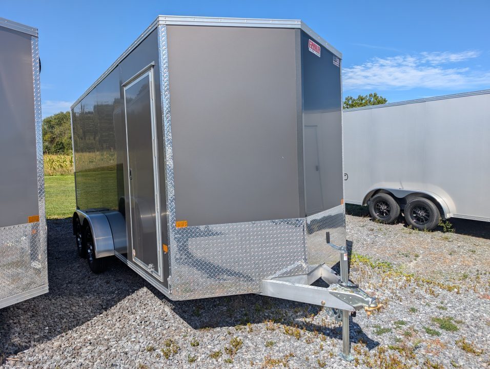 New 2027 E-Z Hauler EZEC7X16 XLT-P Cargo / Enclosed Trailer, 7 FOOT 1 INCH INTERIOR HEIGHT, .080 POLY SIDES, CANOPY, TORSION AXLES, FREE ALUMINUM WHEEL UPGRADE