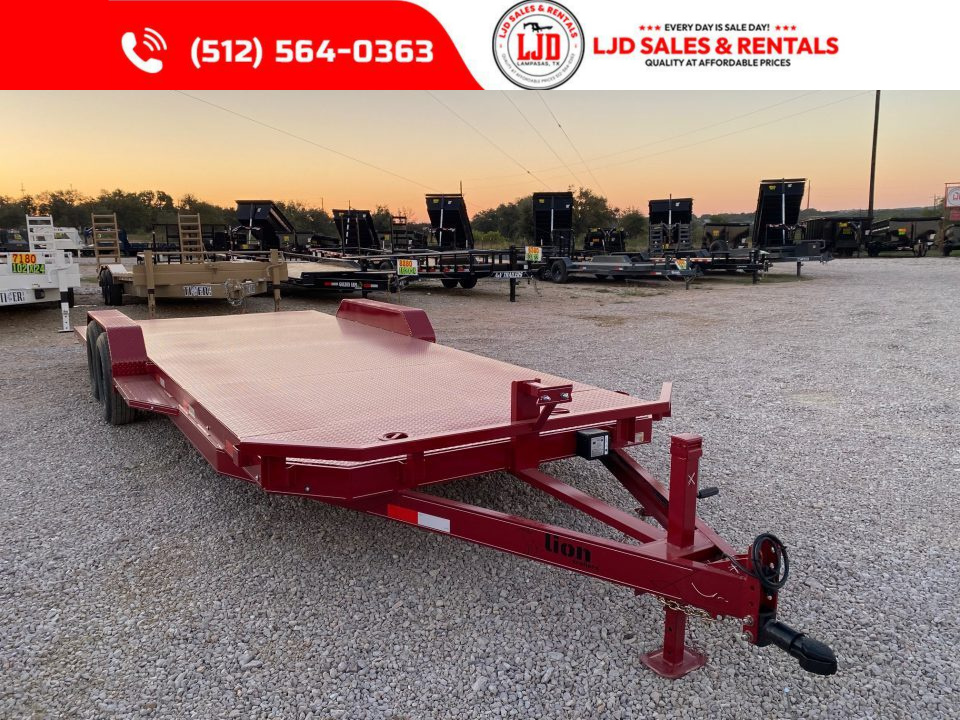 New 2026 Lion - 83 x 22 Car Hauler - 12K GVWR - Split Dovetail
