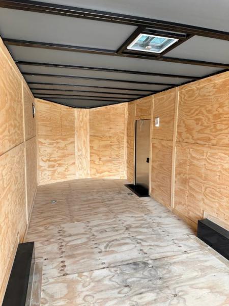 New 2027 8.5x28 Car Hauler 7'6" Interior - 5200lb Triple Spread Torsion - Black poly-blackout- Enclosed Car Hauler