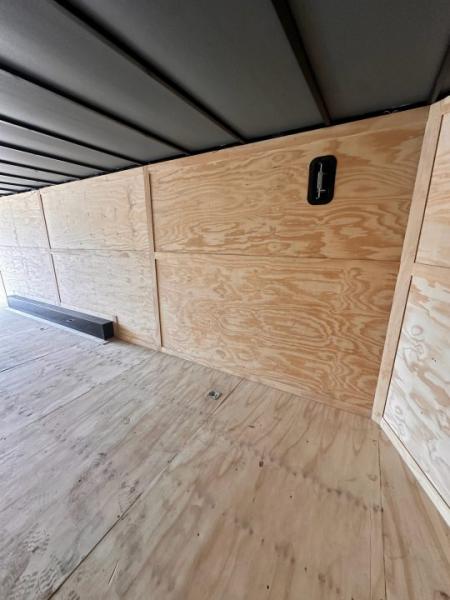 New 2027 8.5x28 Car Hauler 7'6" Interior - 5200lb Triple Spread Torsion - Black poly-blackout- Enclosed Car Hauler