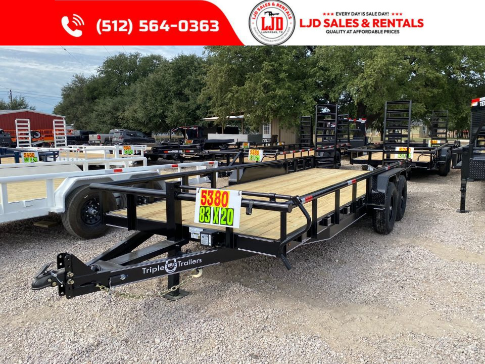 New 2027 Triple R - PIPE TOP - 83  x 20' Equipment Trailer
