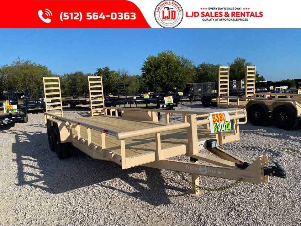 New 2027 Triple R - PIPE TOP - 83  x 20' Equipment Trailer