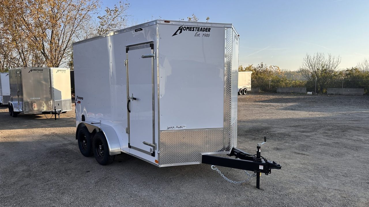 New 2027 Homesteader Trailer 7 X 12 FT ENCLOSED CARGO TRAILER 7 FT INTERIOR HEIGHT 10K