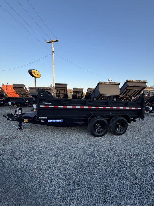 New 2027 Sure-Trac 7x14 HD Low Profile Telescopic Dump Trailer