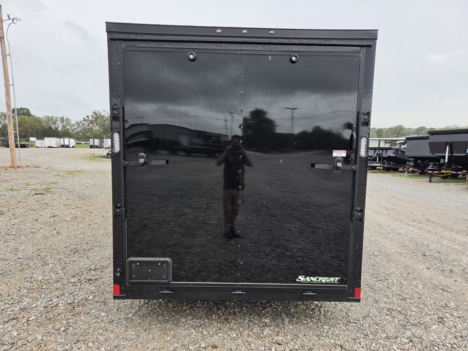 New 2027 Rock Solid 7X14 TANDEM 7K CARGO W/.080 EXTERIOR BLACKOUT TRIM 7FT HEIGHT ALUMINUM WHEELS & RAMP DOOR