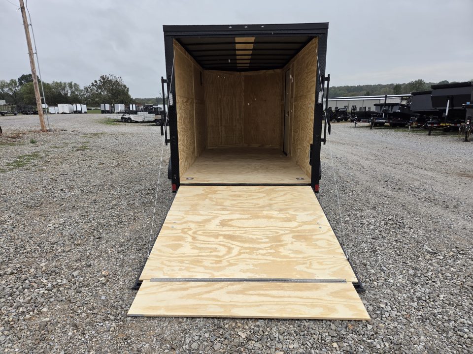 New 2027 Rock Solid 7X14 TANDEM 7K CARGO W/.080 EXTERIOR BLACKOUT TRIM 7FT HEIGHT ALUMINUM WHEELS & RAMP DOOR