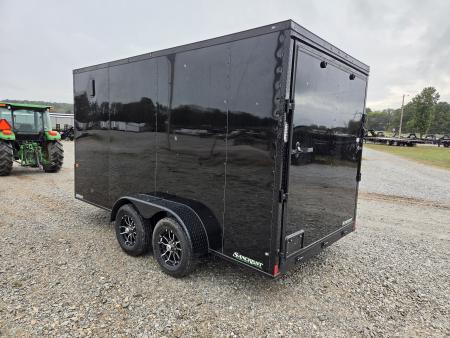 New 2027 Rock Solid 7X14 TANDEM 7K CARGO W/.080 EXTERIOR BLACKOUT TRIM 7FT HEIGHT ALUMINUM WHEELS & RAMP DOOR