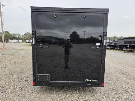 New 2027 Rock Solid 7X14 TANDEM 7K CARGO W/.080 EXTERIOR BLACKOUT TRIM 7FT HEIGHT ALUMINUM WHEELS & RAMP DOOR