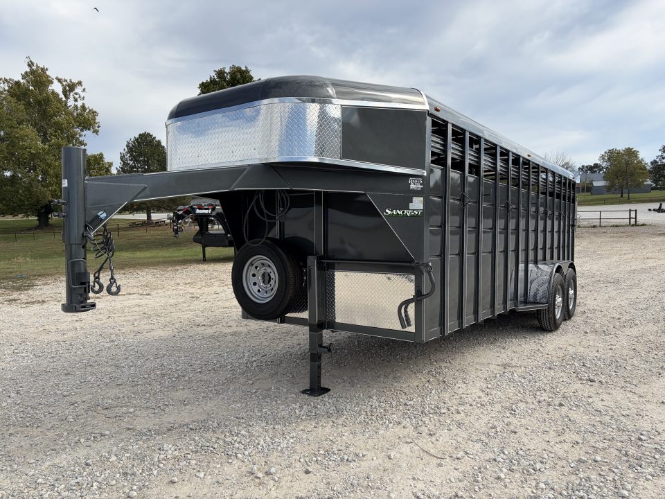 New 2027 Calico Trailers RANCH KING GN 6'8X20 Stock / Stock Combo Trailer