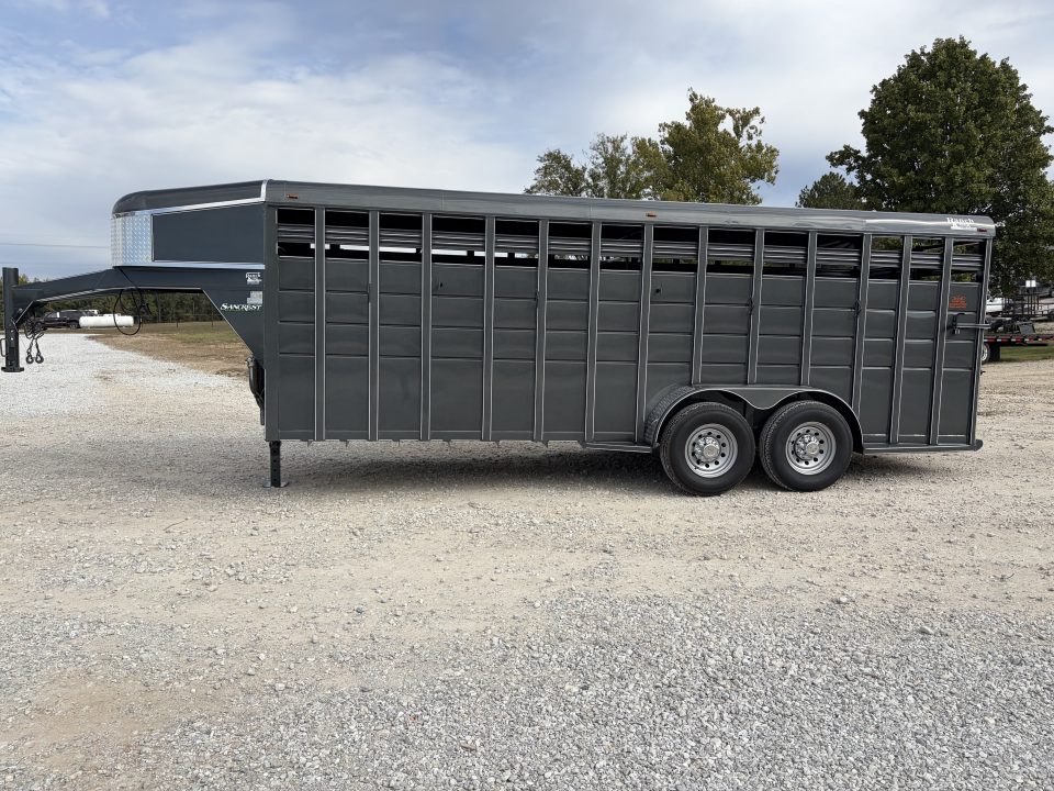 New 2027 Calico Trailers RANCH KING GN 6'8X20 Stock / Stock Combo Trailer