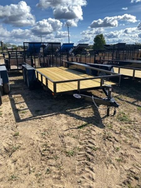 New 2027 AMO 7K TANDEM 6.4X14 2 BRAKE Landscape Trailer