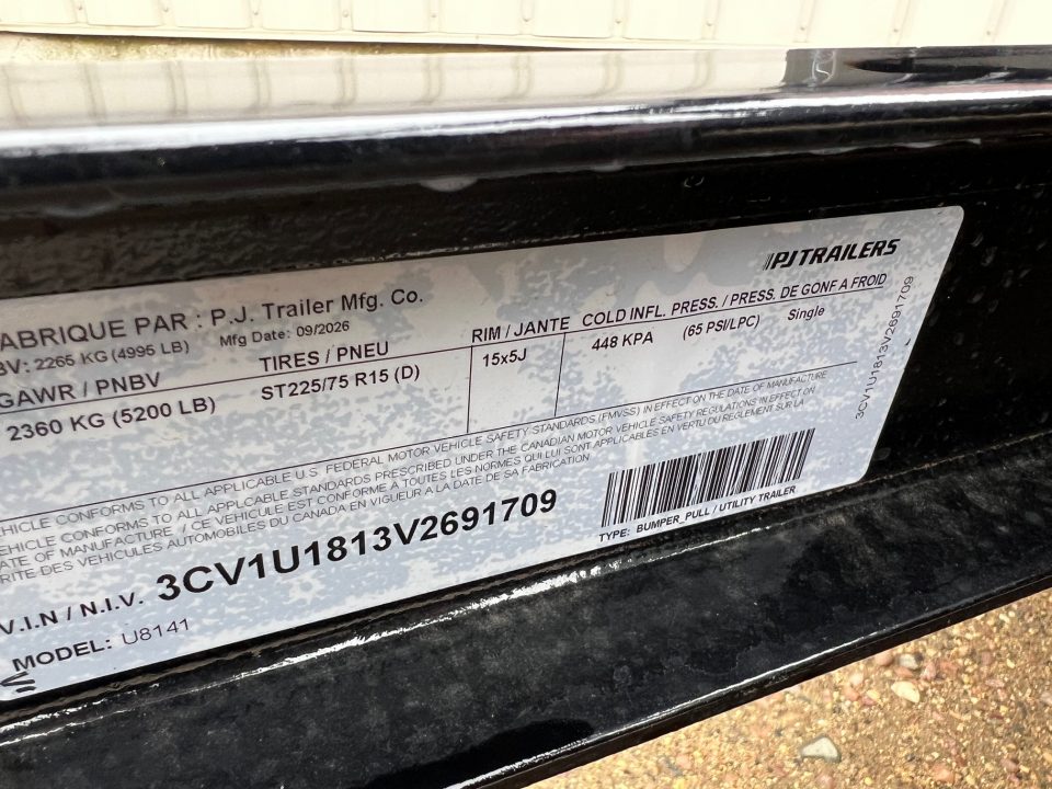 New 2027 PJ Trailers 14' ATV Utility U8 5K Axle Utility Trailer