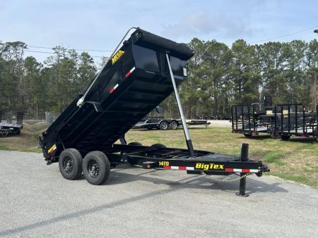 New 2027 Big Tex 14TDX Dump Trailer, 7x14, 7ga Floor, Hydraulic Jack, Swing Tarp , 6-Stage Telescopic, 14-Ply Tires