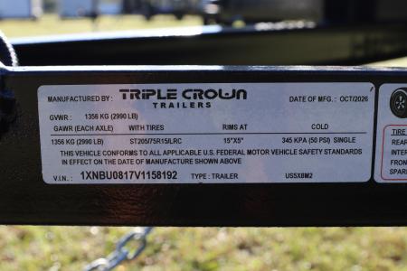 New 2027 5X8 Triple Crown Utility Trailer