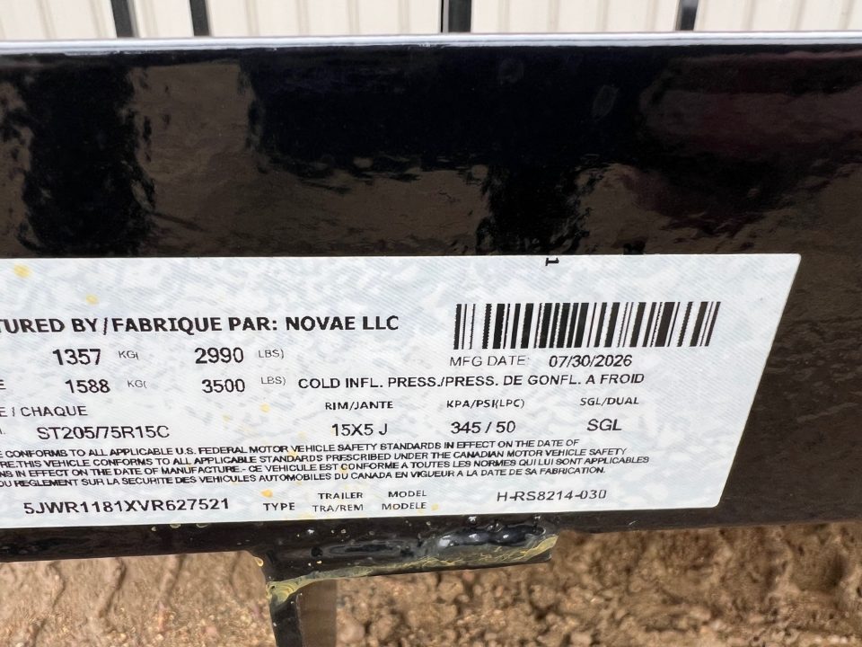 New 2027 H&H Trailers 14' RS8214-030 Utility Trailer
