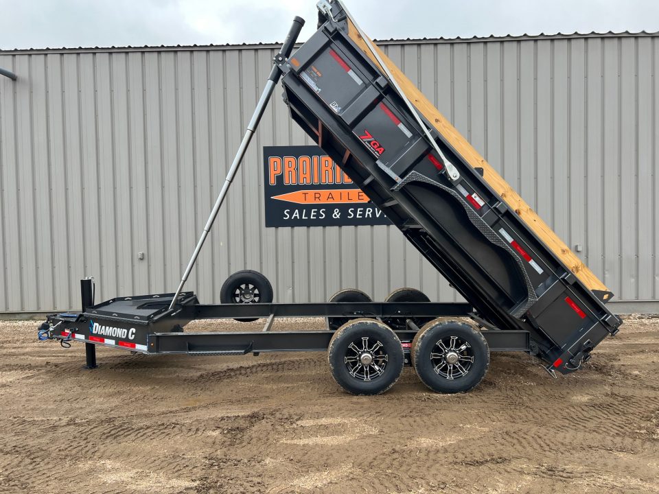 New 2027 Diamond C Trailers 14' LPT207 Telescopic Dump Trailer