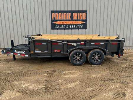 New 2027 Diamond C Trailers 14' LPT207 Telescopic Dump Trailer
